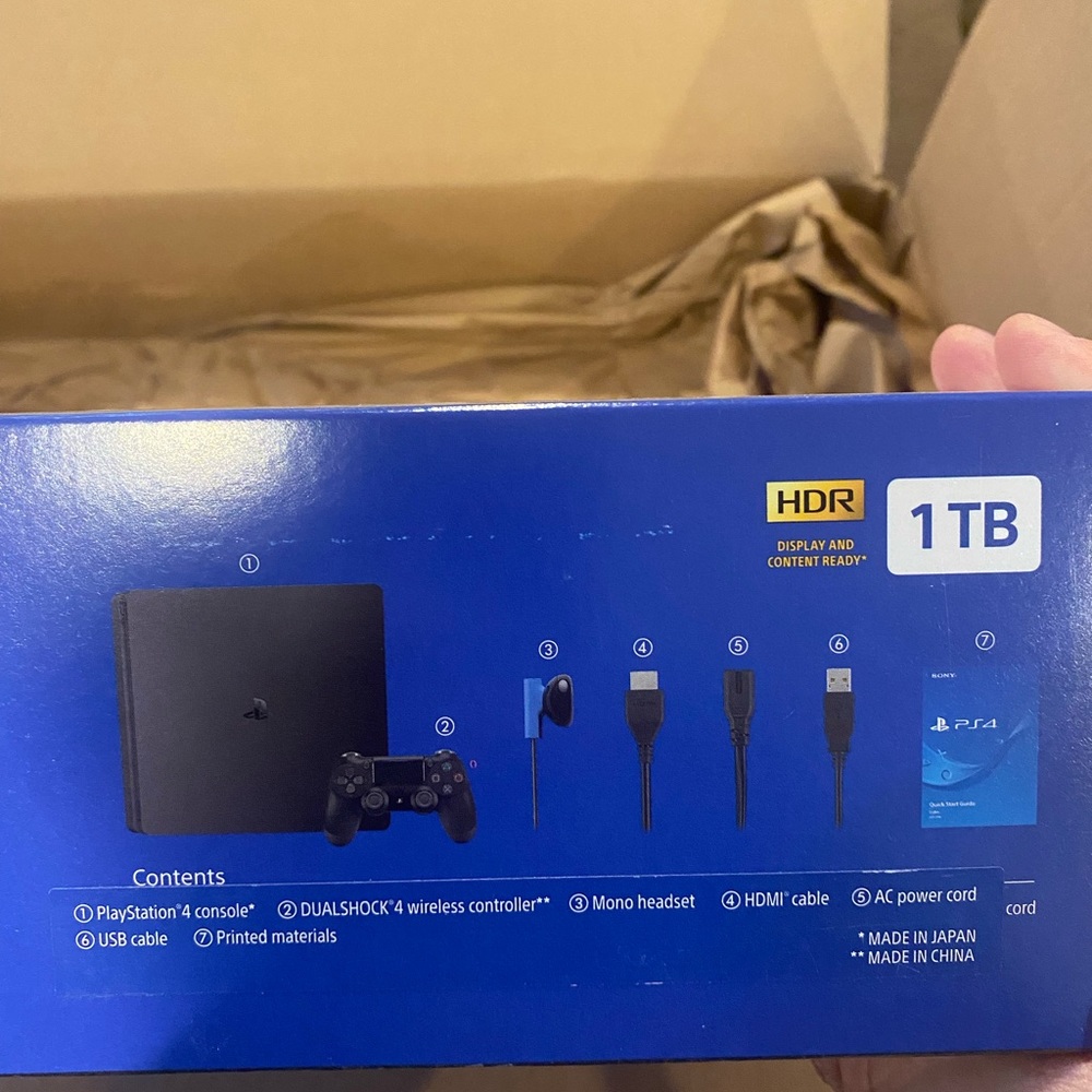 *NEW IN BOX NIB* PS4 1TB Slim Jet Black